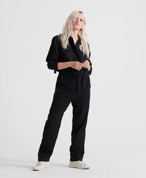 Superdry Desert Military Jumpsuit Női Ruhák Fekete | WIQKB1943